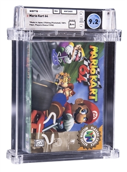 1998 N64 Nintendo (USA) "Mario Kart 64" Players Choice - Sealed Video Game WATA 9.2/A++
